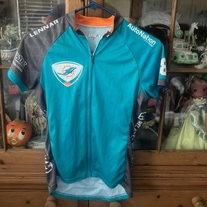 Dolphin bicycle zip up shirt